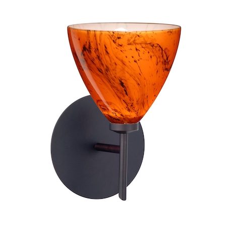 Besa Lighting Mia Mini Sconce, Habanero, Bronze Finish, 1x40W Halogen 1SW-1779HB-BR